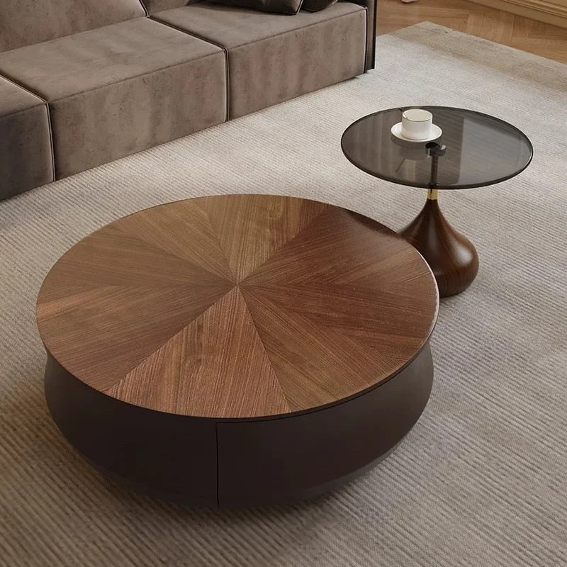 Bella Round Wooden Coffee Table Set