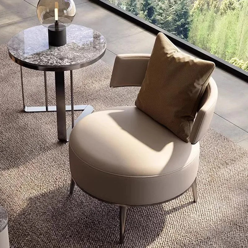 Daphne Beige Round Armchair