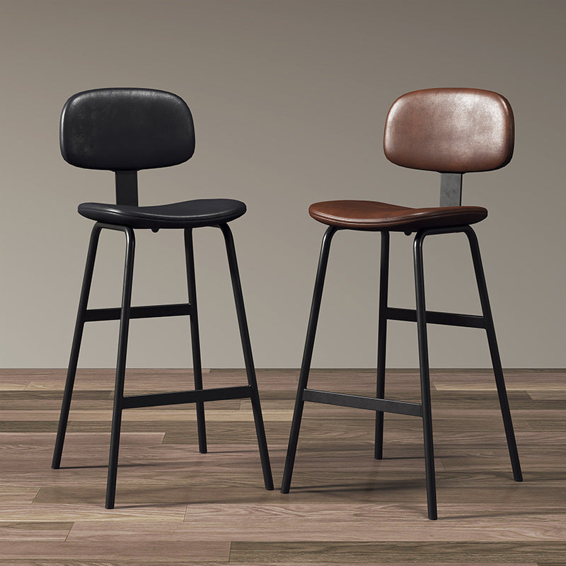 Ruby Leather Bar Stools