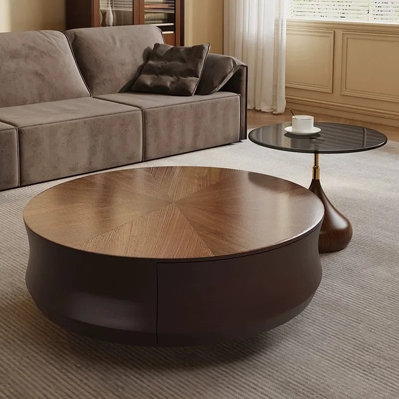 Bella Round Wooden Coffee Table Set