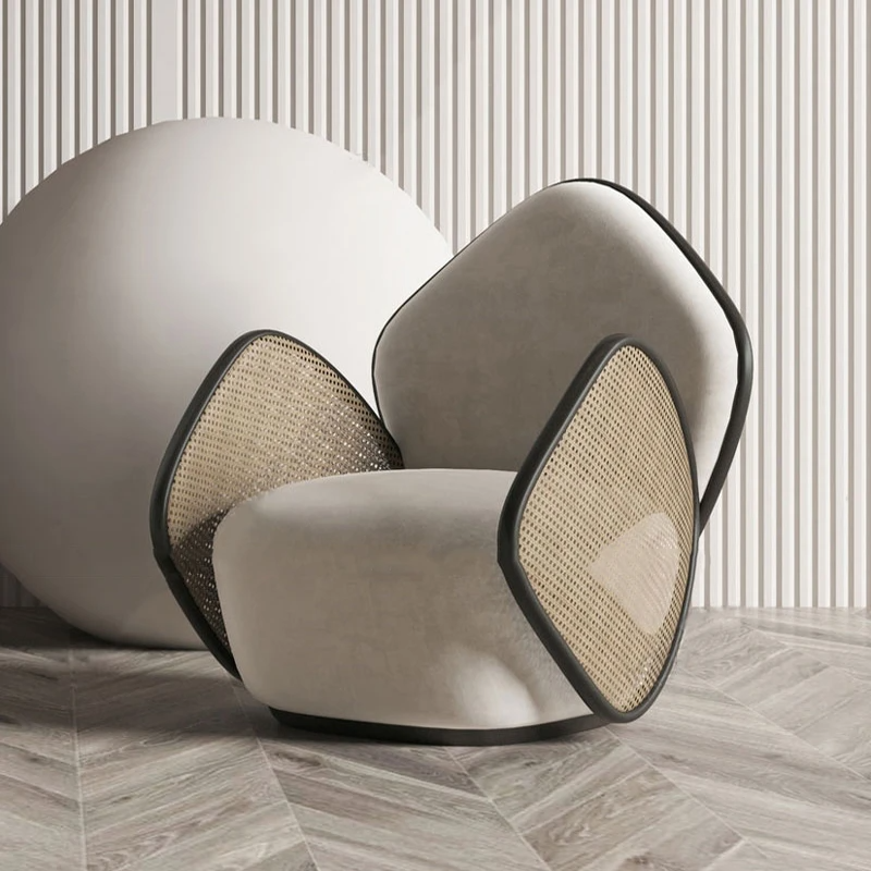 Lily White Couch Pouf Chair