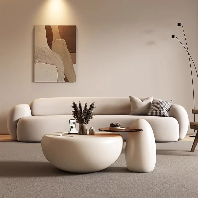 Luna White Coffee Table Set