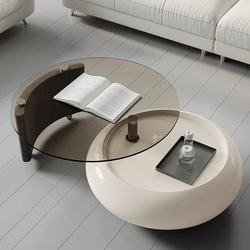 Rory Glass Round Coffee Table Set