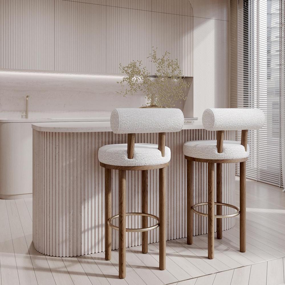 Aria Boucle Bar Stool