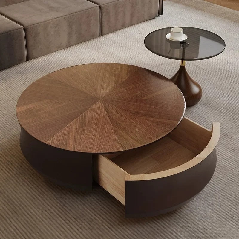 Bella Round Wooden Coffee Table Set