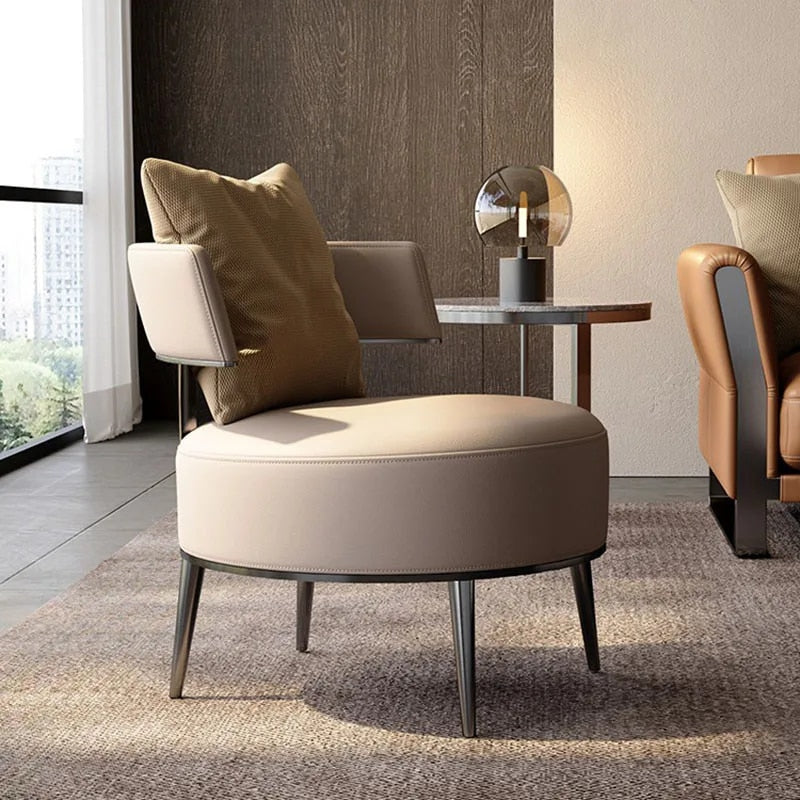 Daphne Beige Round Armchair