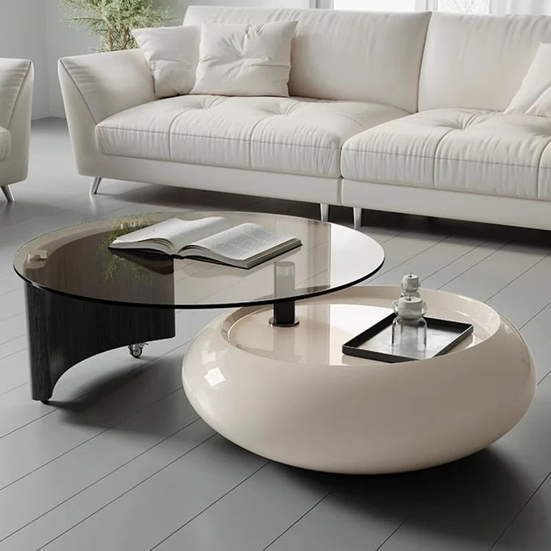 Rory Glass Round Coffee Table Set