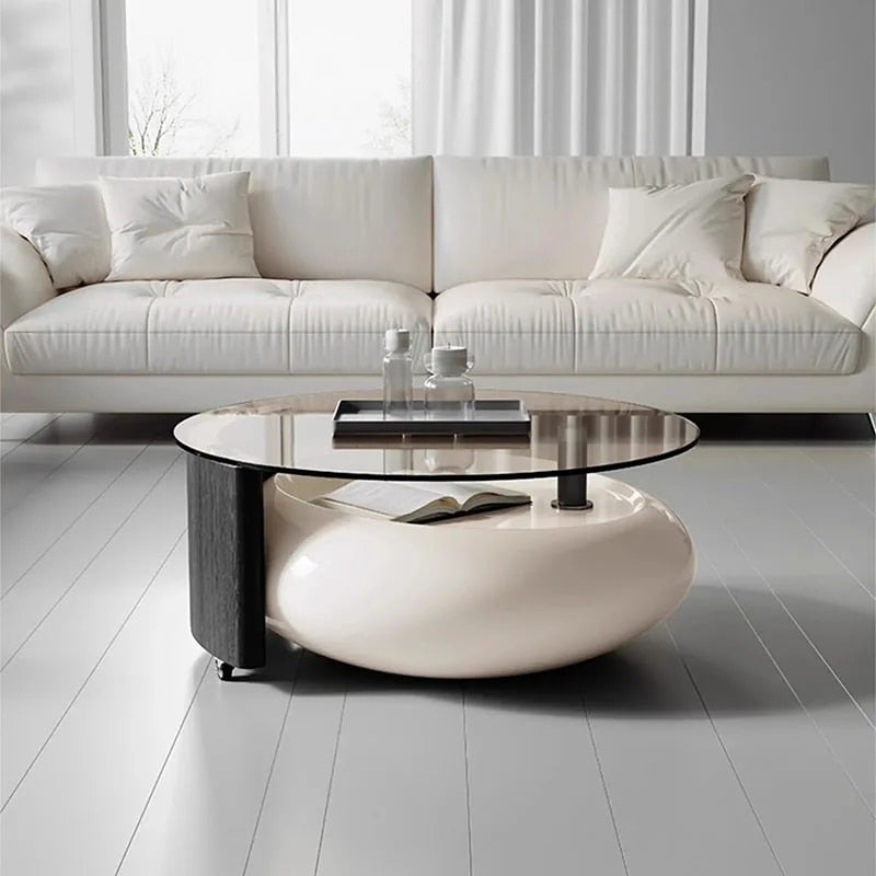 Rory Glass Round Coffee Table Set