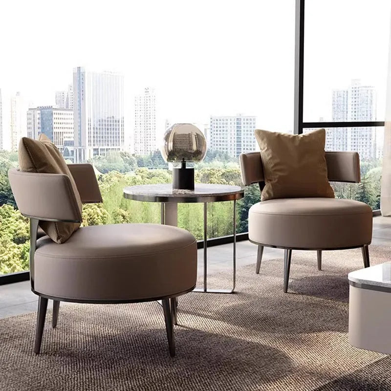 Daphne Beige Round Armchair