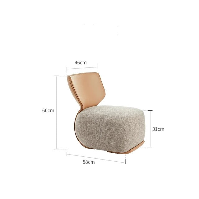 Elena Curved Round Armchair