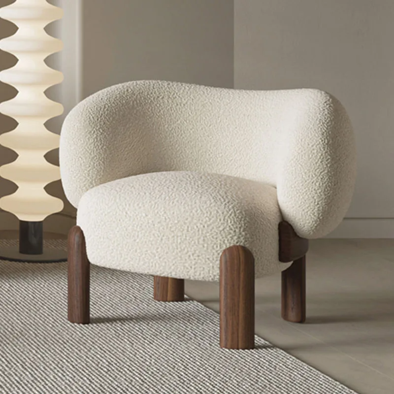 Mia Wood White Armchair