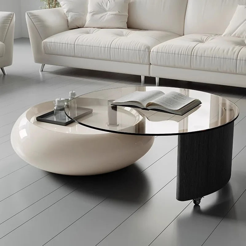 Rory Glass Round Coffee Table Set