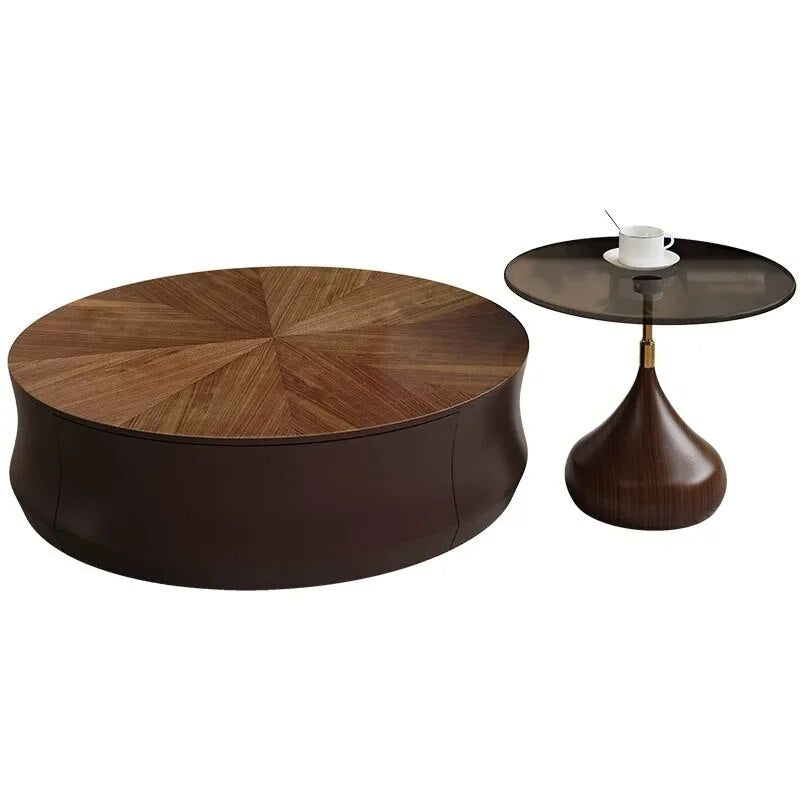 Bella Round Wooden Coffee Table Set