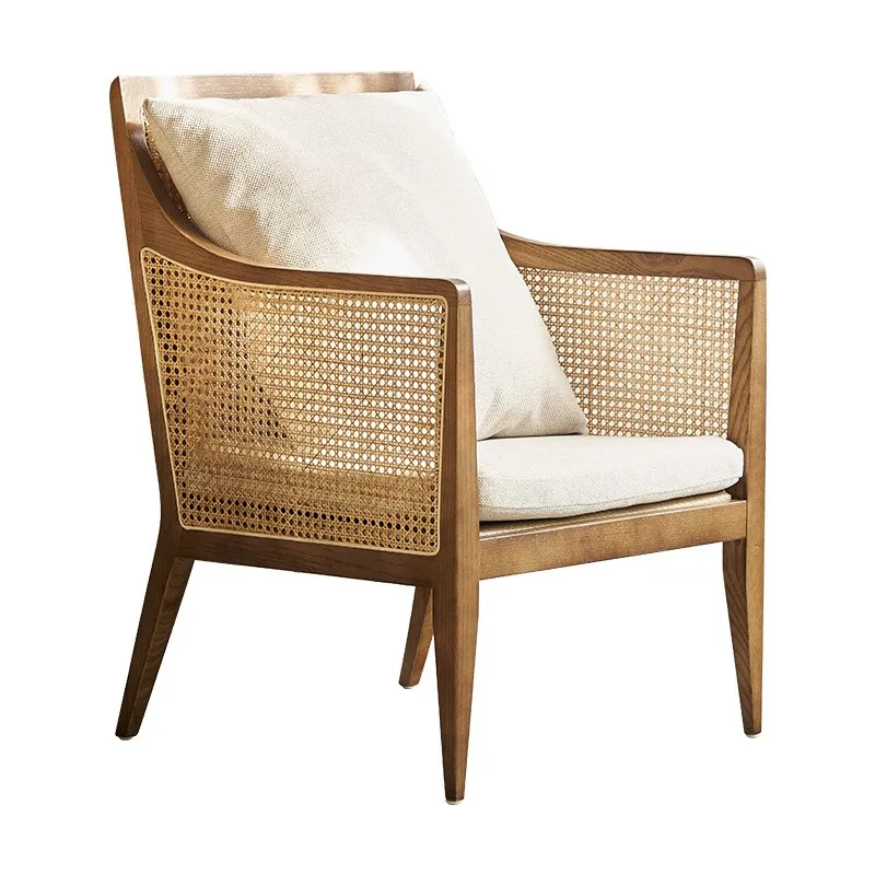 Olivia Wooden Wicker Armchair