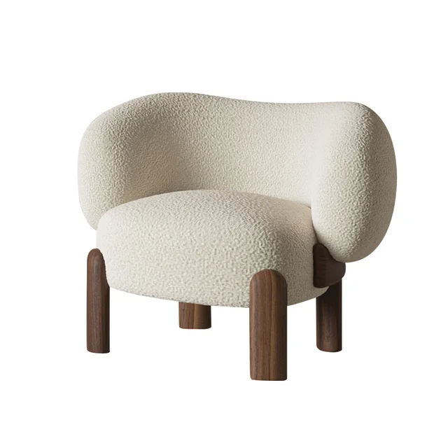 Mia Wood White Armchair