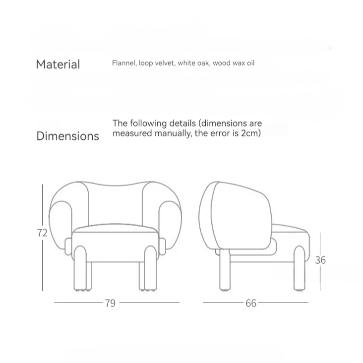 Mia Wood White Armchair