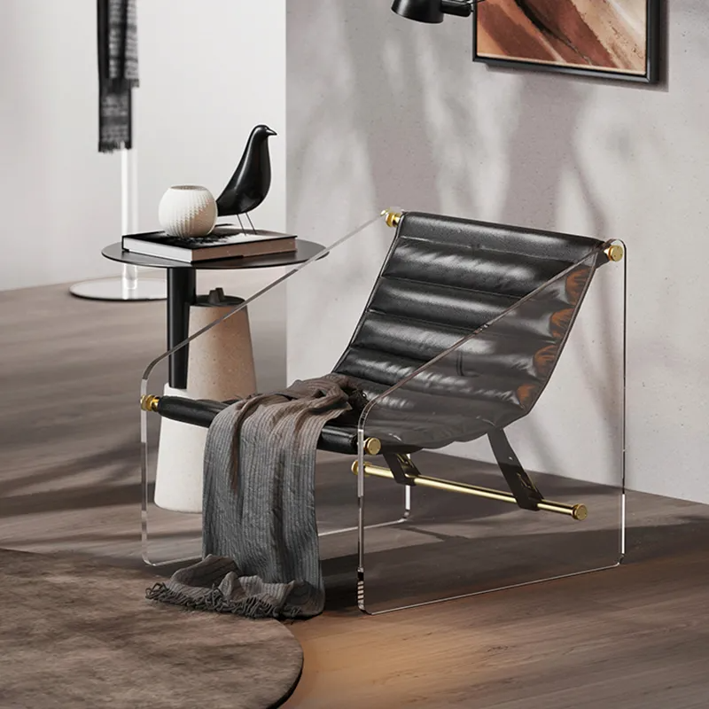 Xander Acrylic Leather Leisure Chair