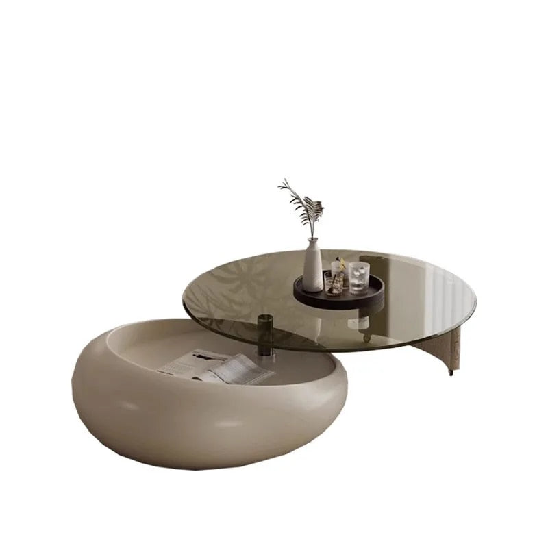 Rory Glass Round Coffee Table Set