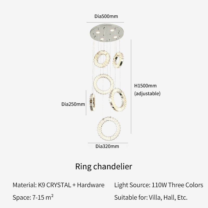 Elowen Rings Chandelier