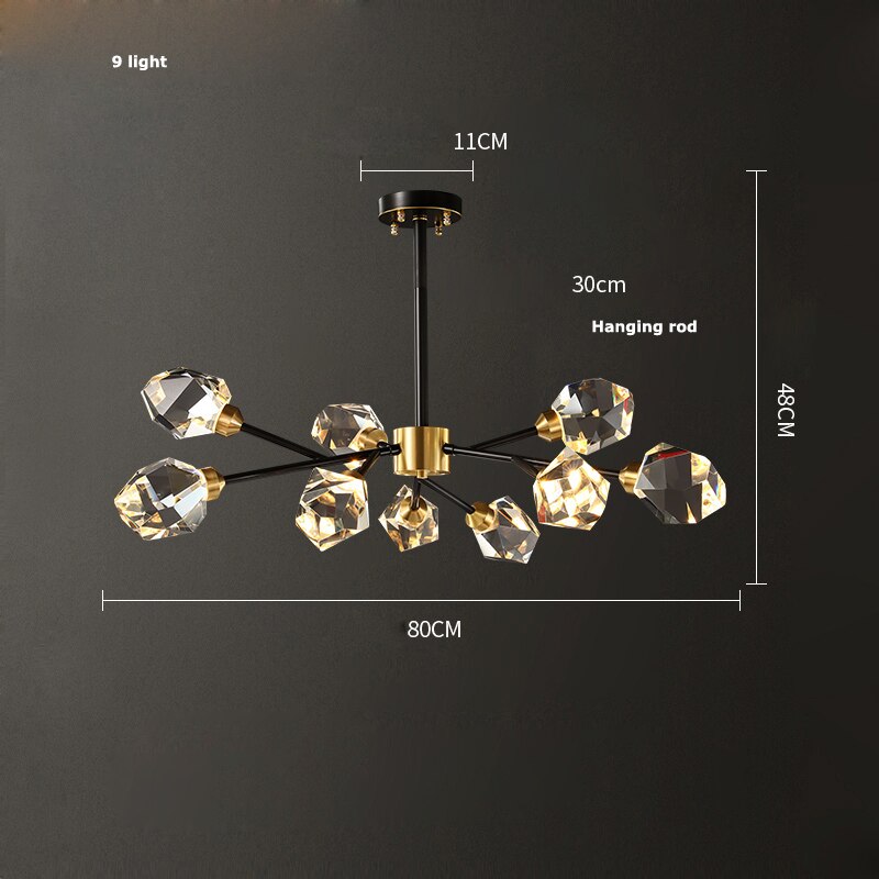 Aurora Crystal Ceiling Light