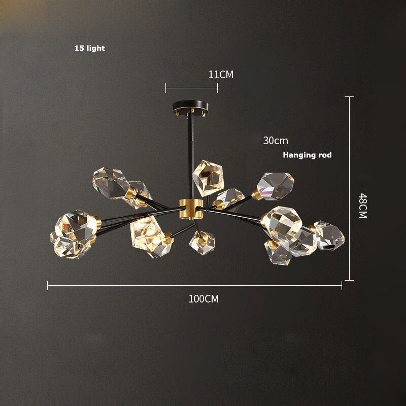 Aurora Crystal Ceiling Light