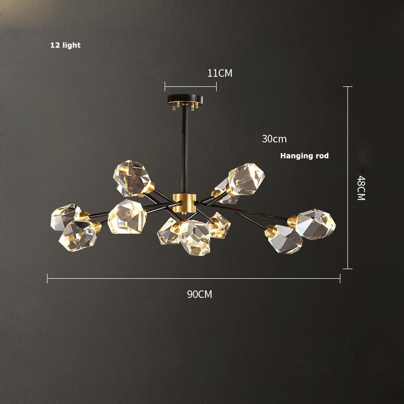 Aurora Crystal Ceiling Light