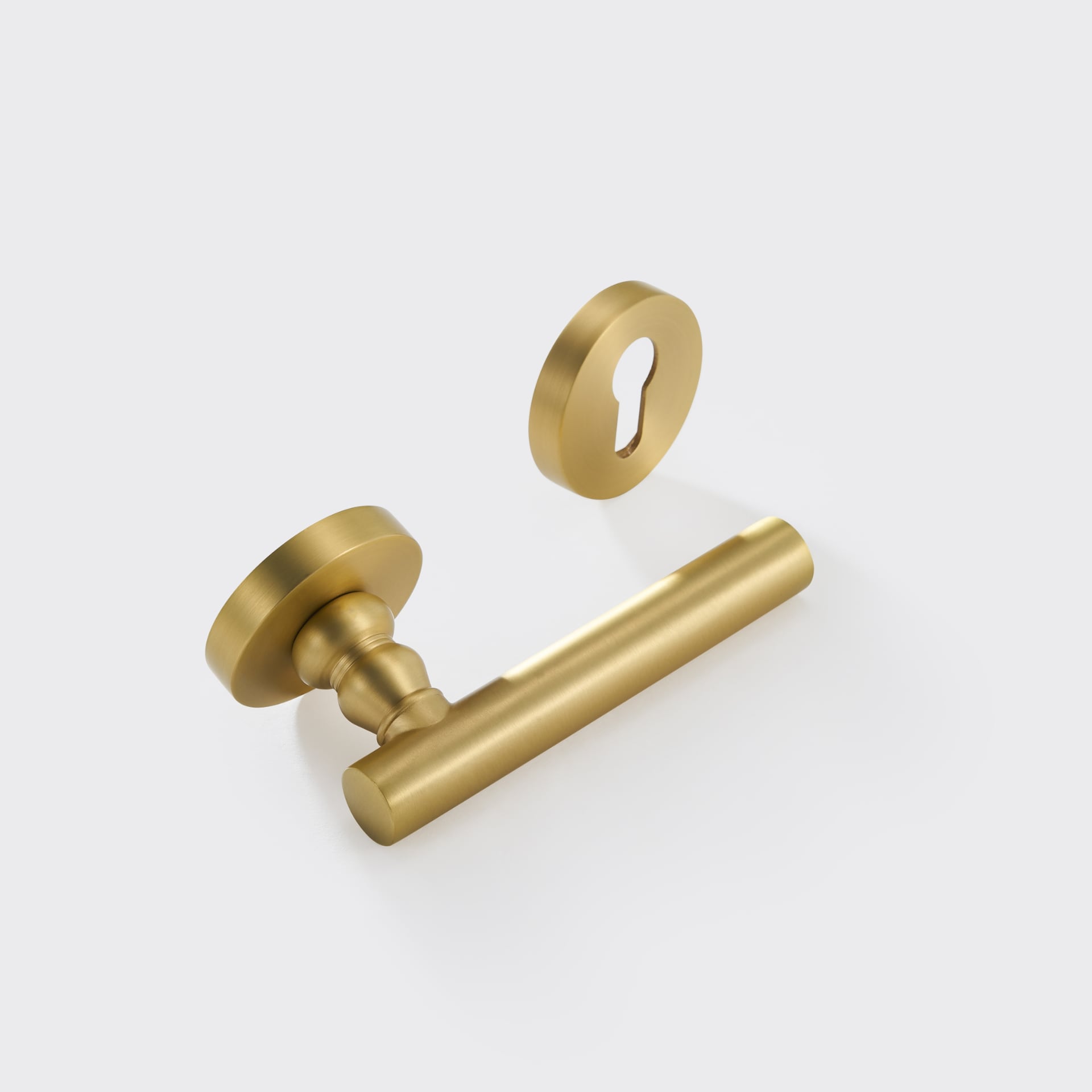 Celeste Solid Brass Lever Door Handles & Lock Set