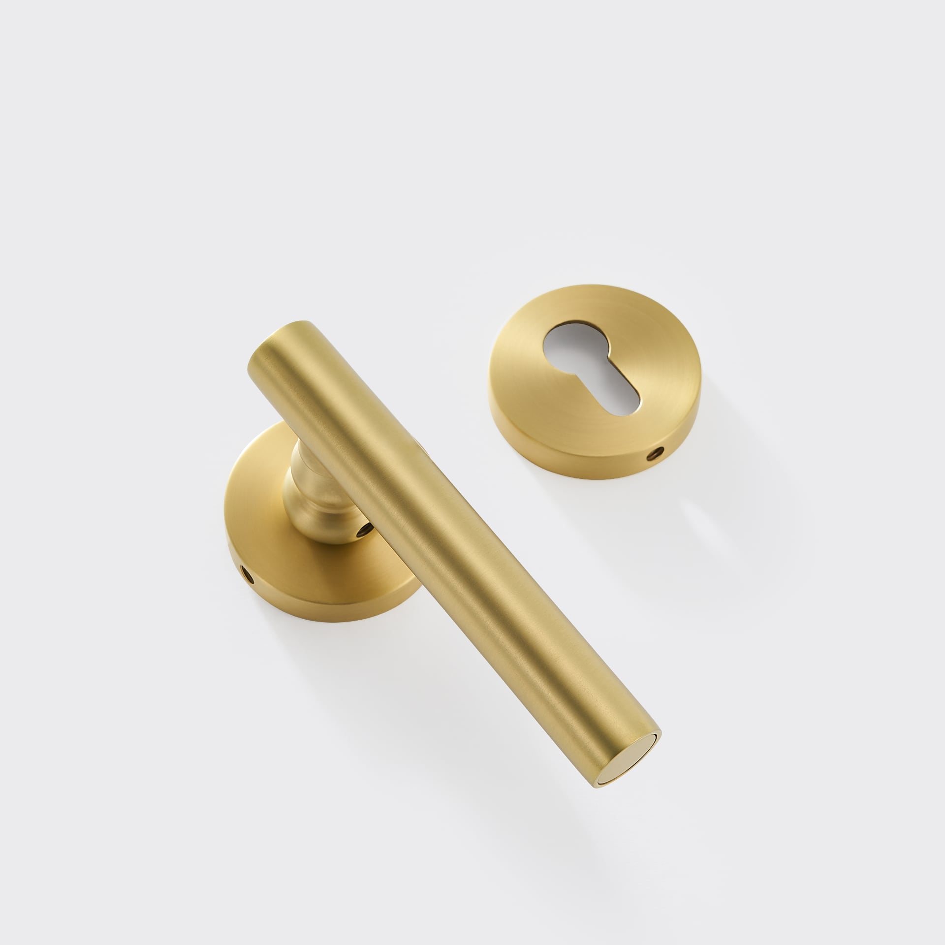 Celeste Solid Brass Lever Door Handles & Lock Set