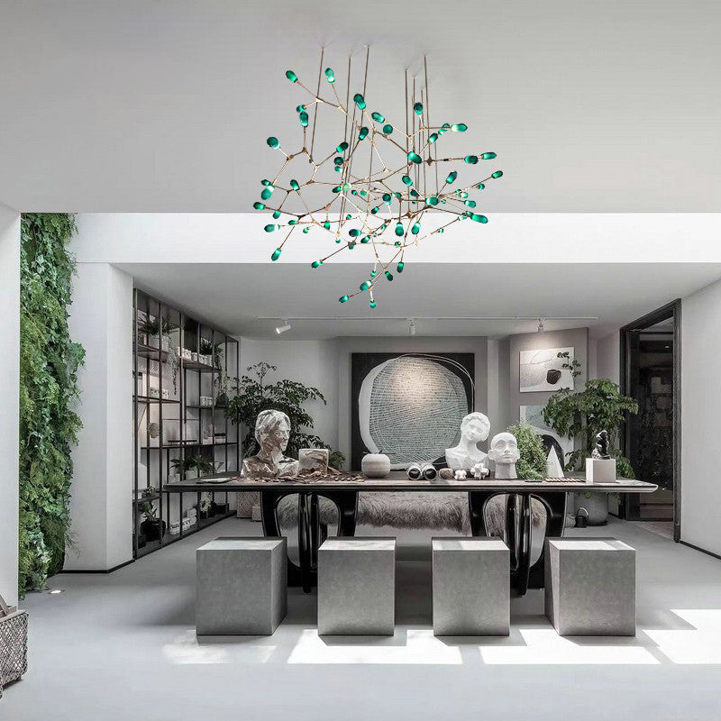 Selene Emerald Green Crystal Chandelier