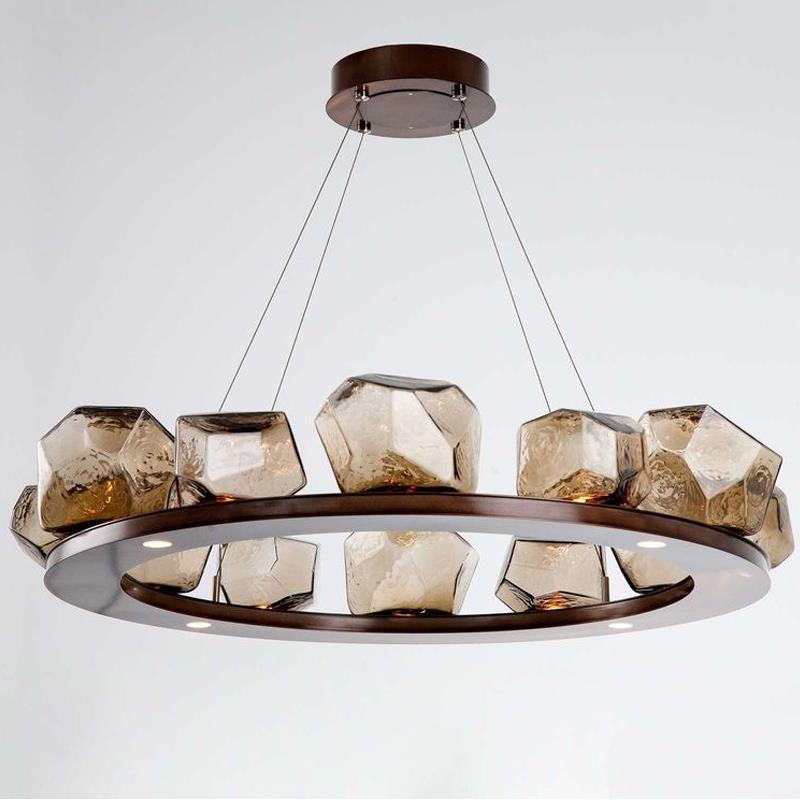 Aurielle Glass Stone Chandelier