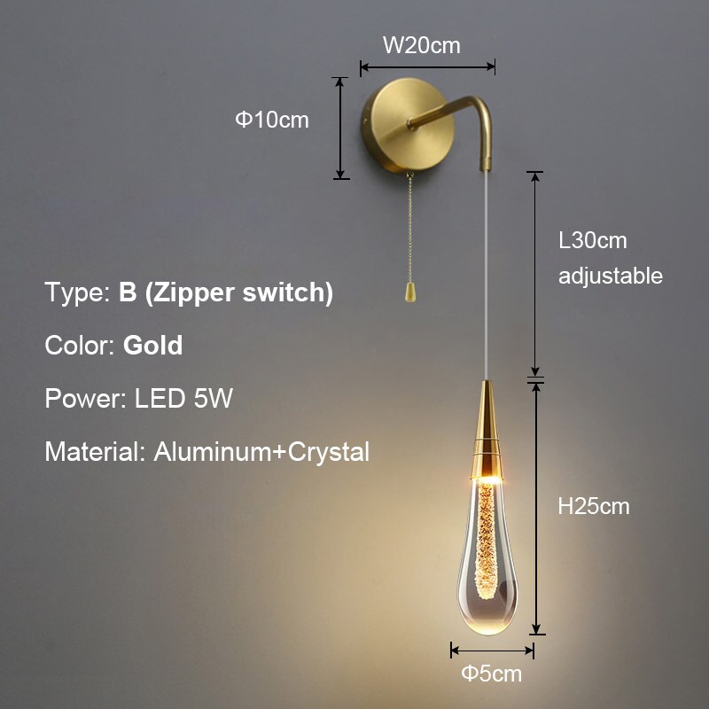 Luna Crystal Wall Sconce