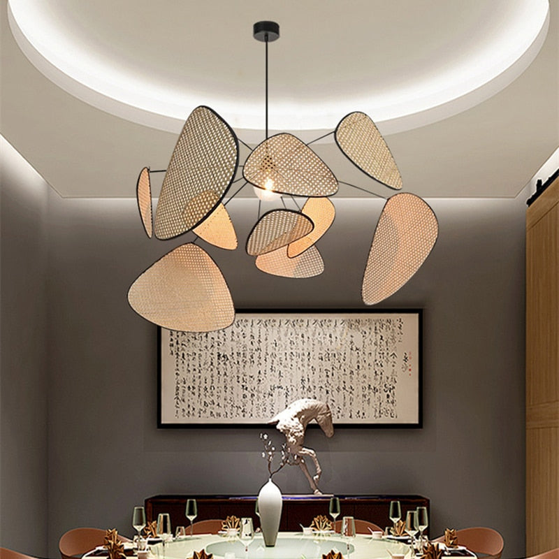 Leona Rattan Chandelier