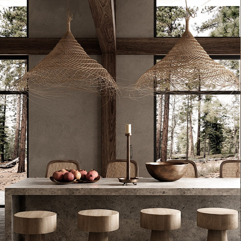 Celeste Wicker Hat Pendant Light