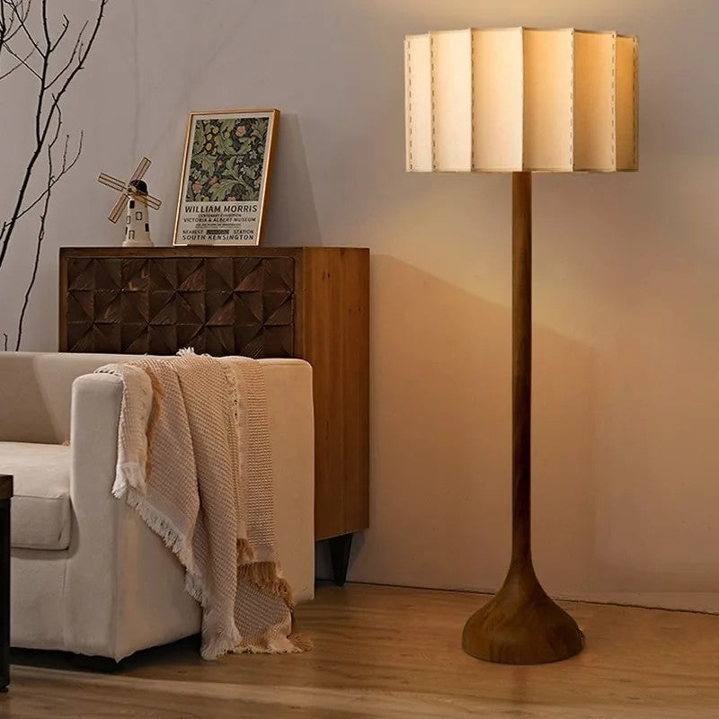 Elara Wooden Floor Lamp