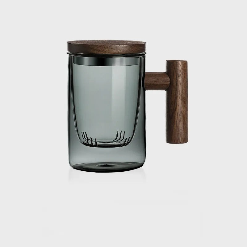 Lilo Wooden Glass Coffee Cup Set