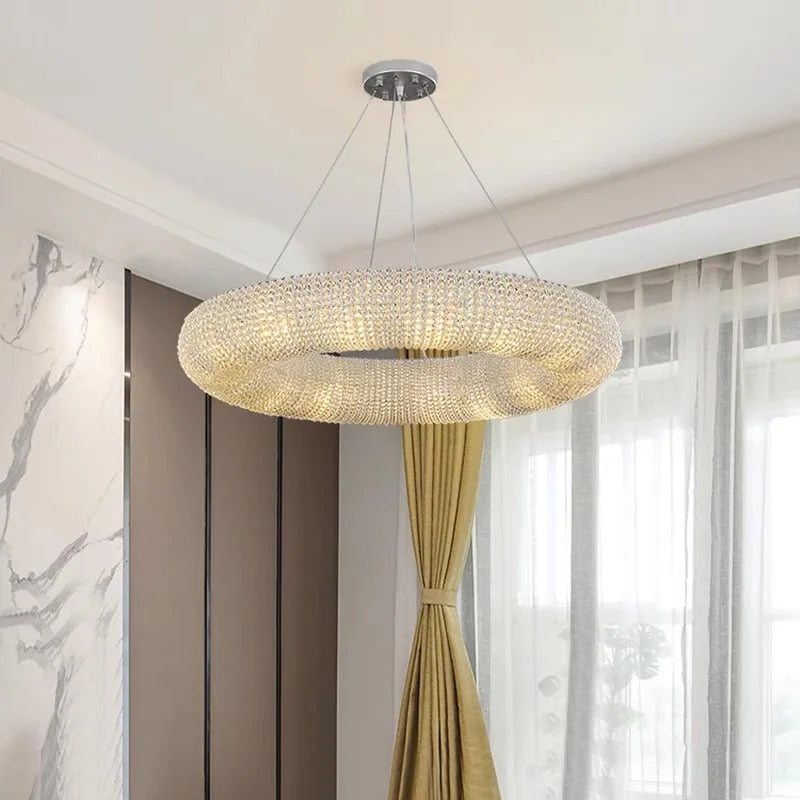 Aurelia Crystal Orb Ring Chandelier