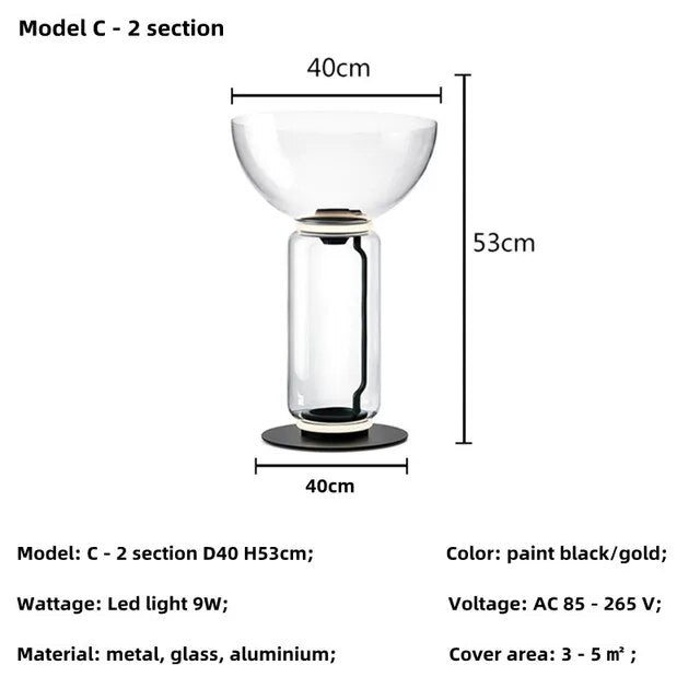 Ophelia Glass Floor Lamp