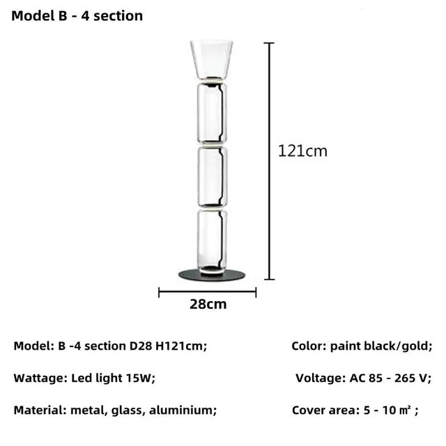 Ophelia Glass Floor Lamp