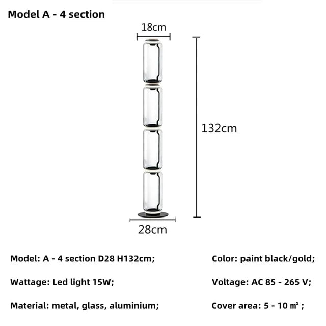 Ophelia Glass Floor Lamp