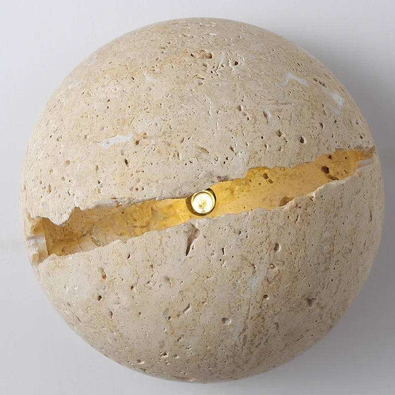 Luna Round Stone Wall Light