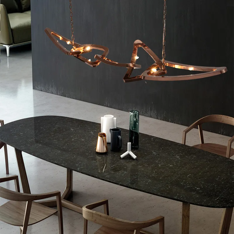 Elara Rose Gold Ceiling Light