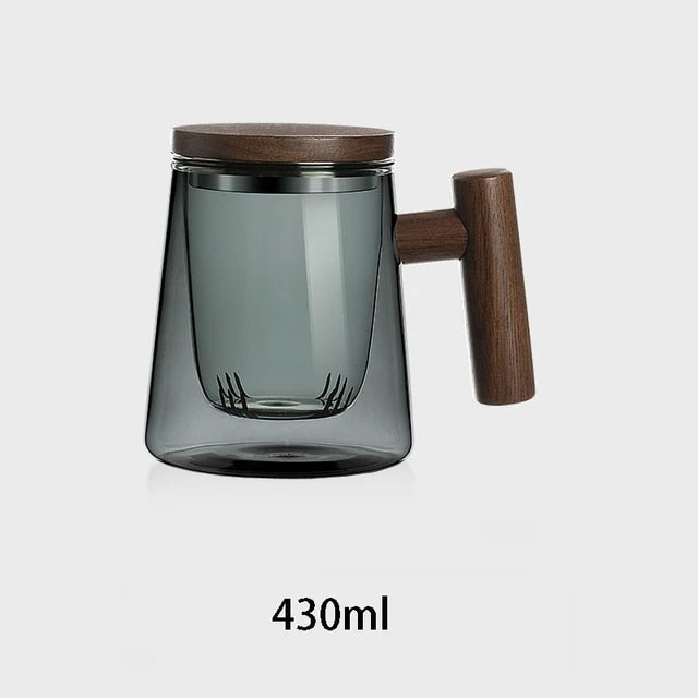 Lilo Wooden Glass Coffee Cup Set