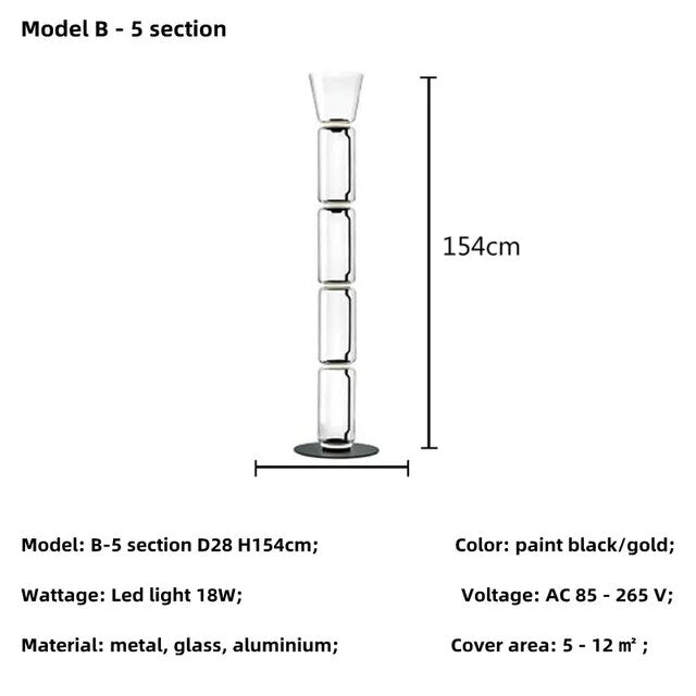 Ophelia Glass Floor Lamp