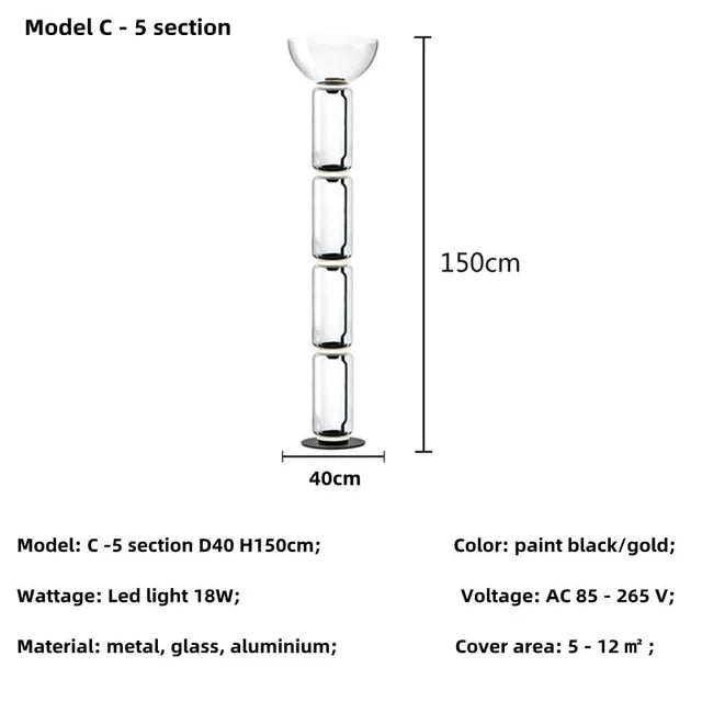 Ophelia Glass Floor Lamp