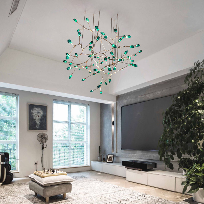 Selene Emerald Green Crystal Chandelier