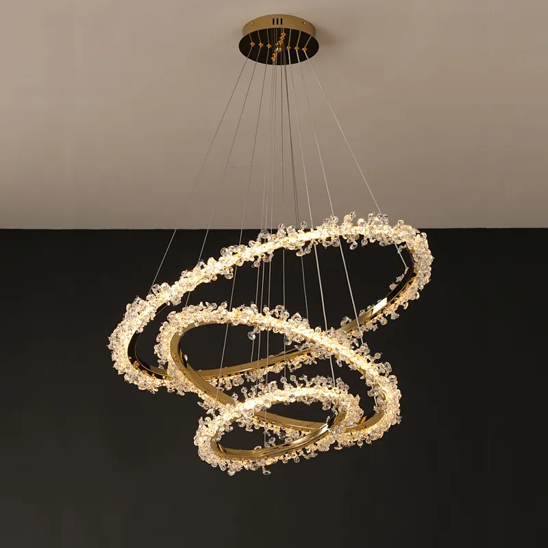 Aurora Crystal Ring Chandelier Light