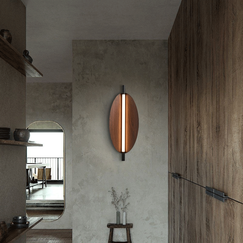 Aurielle Long Strip Wooden Wall Light