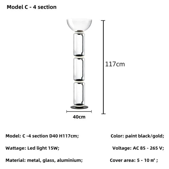 Ophelia Glass Floor Lamp