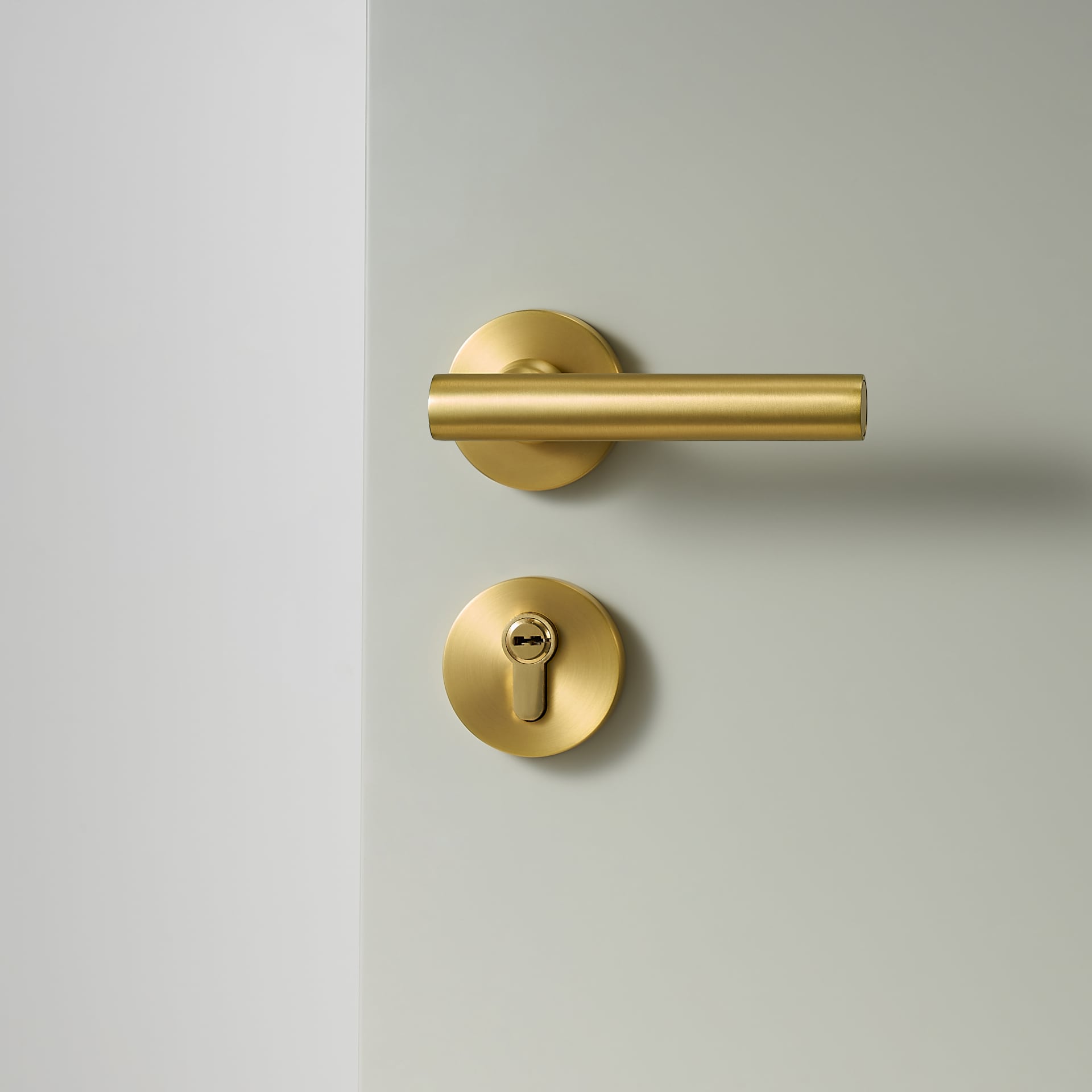 Celeste Solid Brass Lever Door Handles & Lock Set