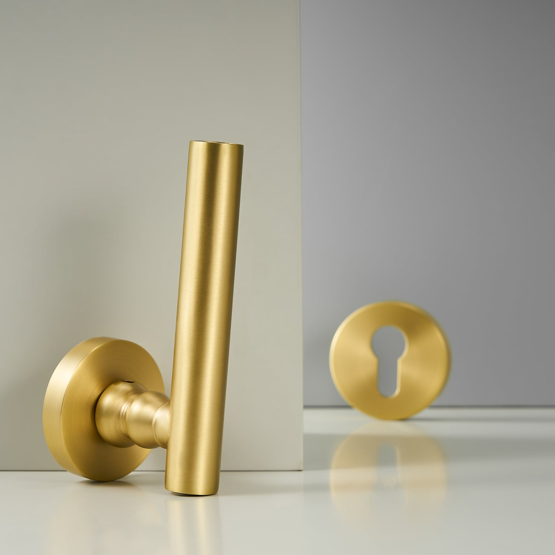 Celeste Solid Brass Lever Door Handles & Lock Set